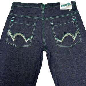 Vintage 5ive Jungle Co Jeans Adult 40x34 Black Baggy Grunge Y2K Relaxed Wide Leg